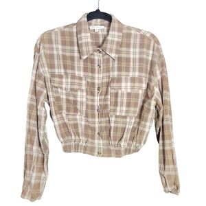 Plaid Button-Up Women's Top